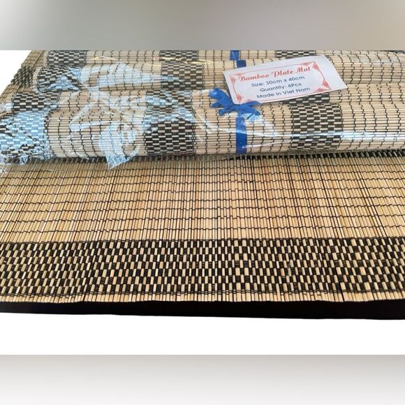 6 PIECE BAMBOO PLACEMAT SET - Picture 4 of 8